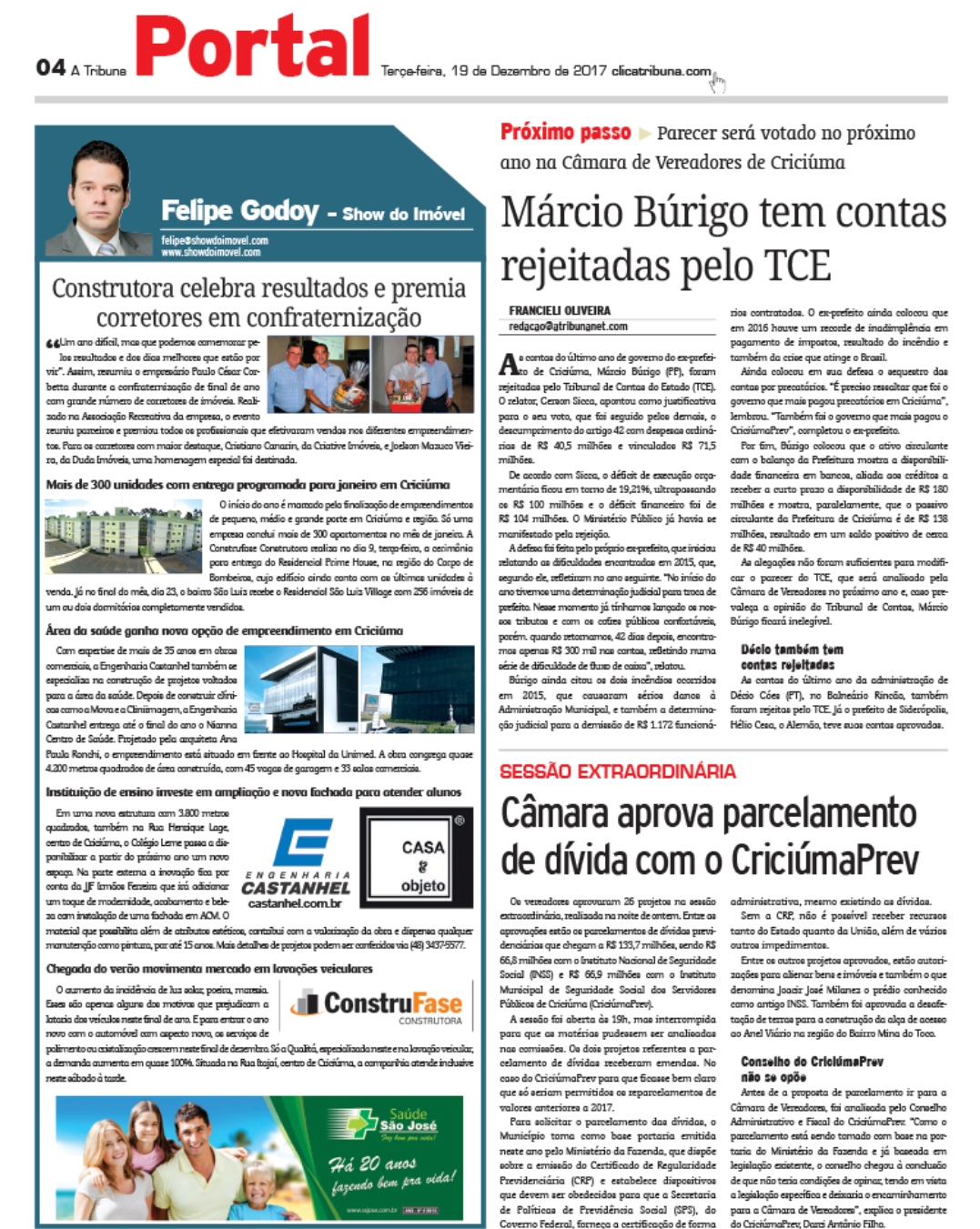 Coluna Jornal A Tribuna 19.12.2017