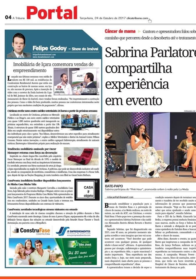Coluna Jornal A Tribuna - 24.10.2017