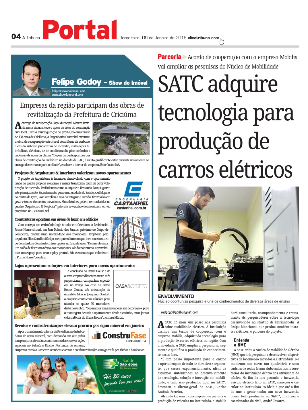 Coluna Jornal A Tribuna 09.01.2018