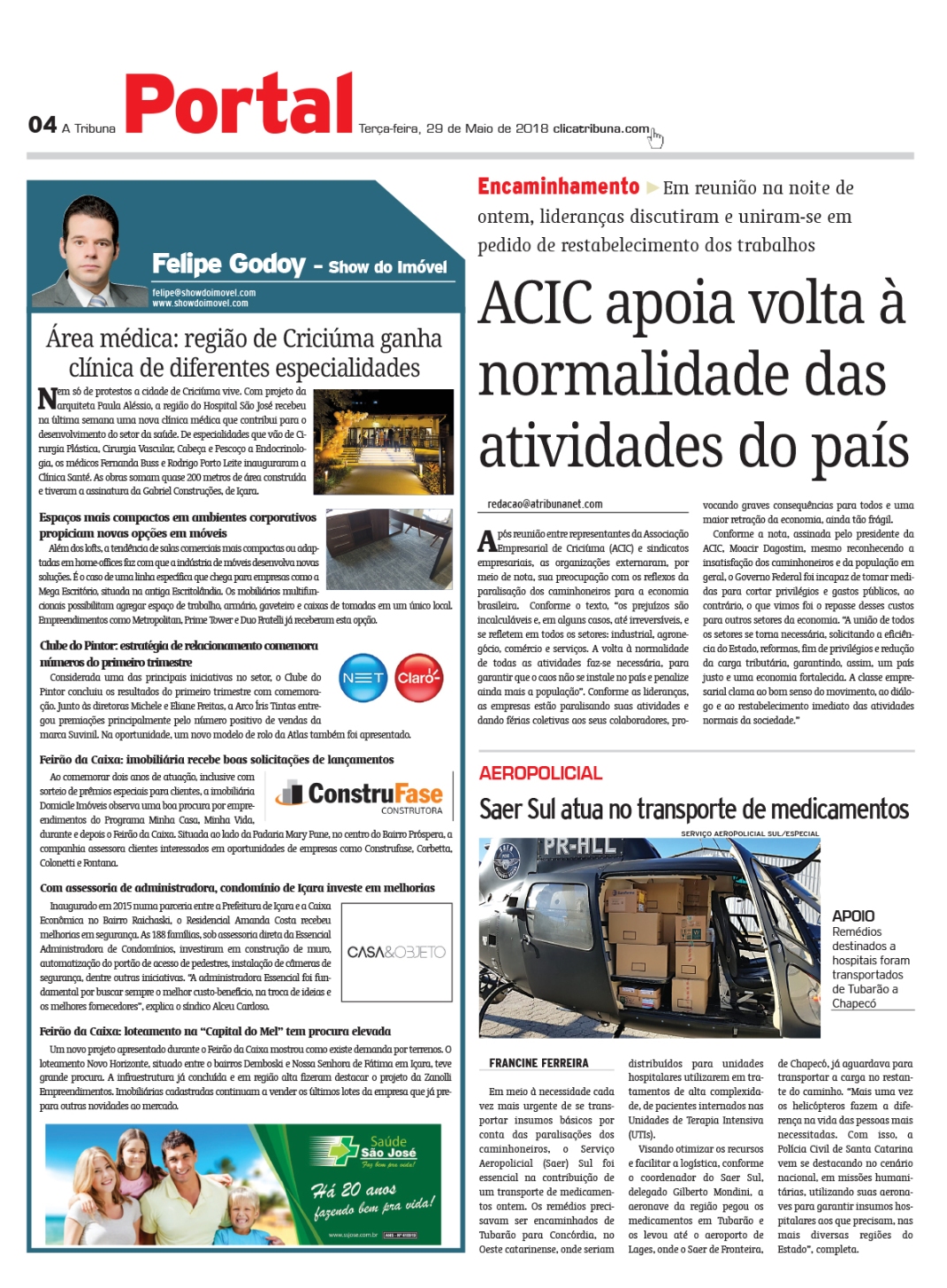 Coluna Jornal A Tribuna 29.05.2018
