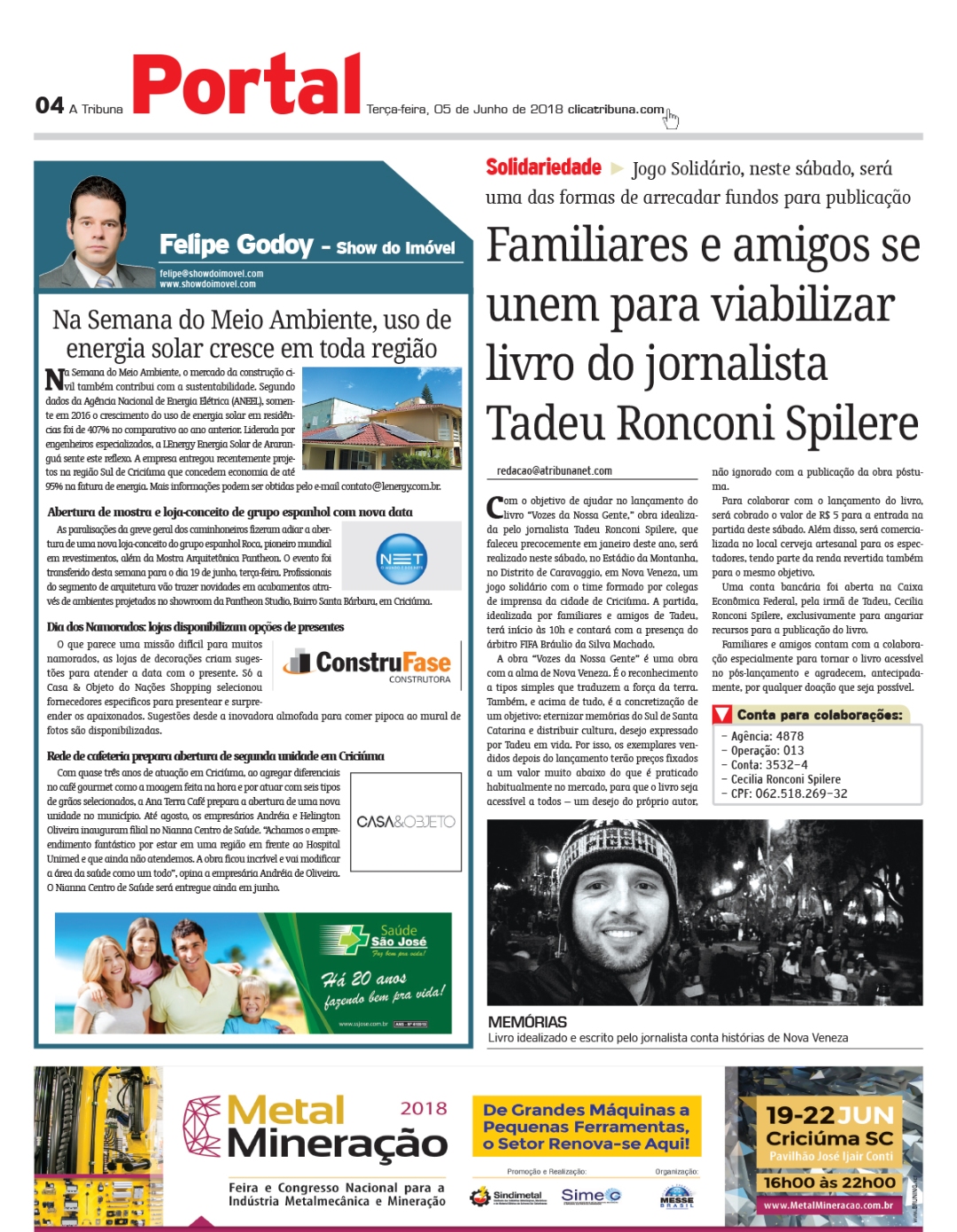 Coluna Jornal A Tribuna 05.06.2018
