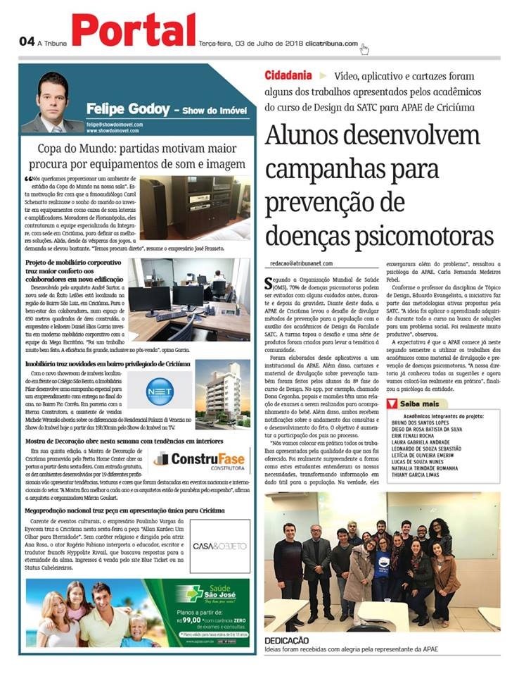 Coluna Jornal A Tribuna - 03.07.2018