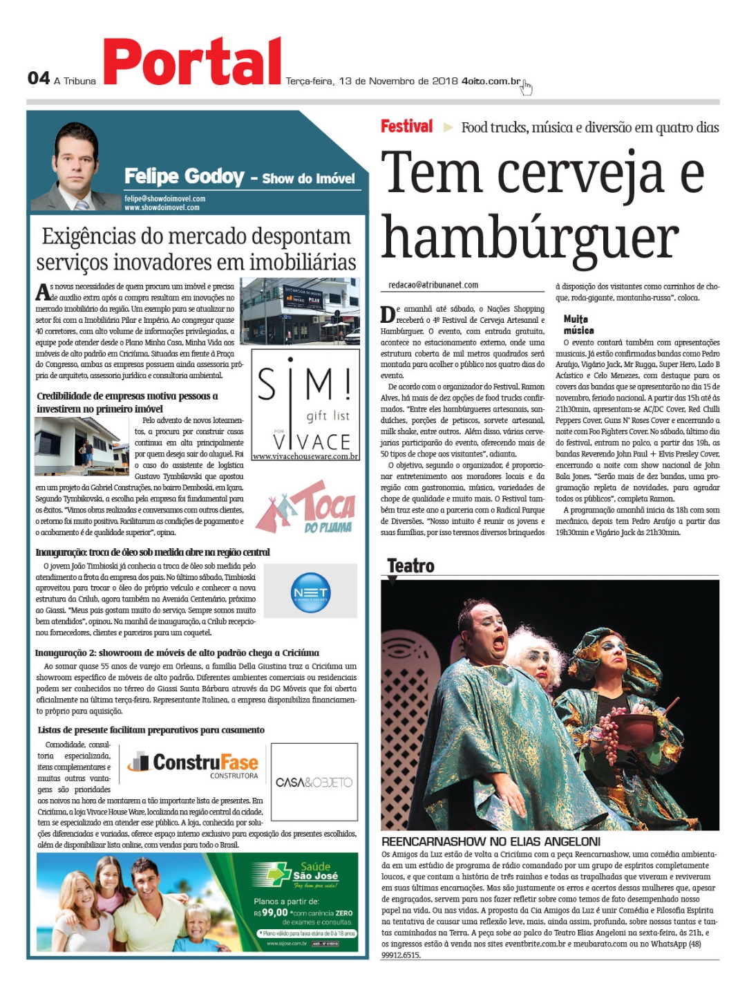 Coluna Jornal A Tribuna 13.11.2018