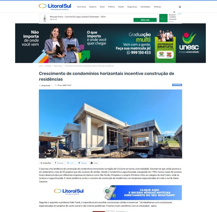 Coluna Felipe Godoy 19.11.2025 - Construção de Residências