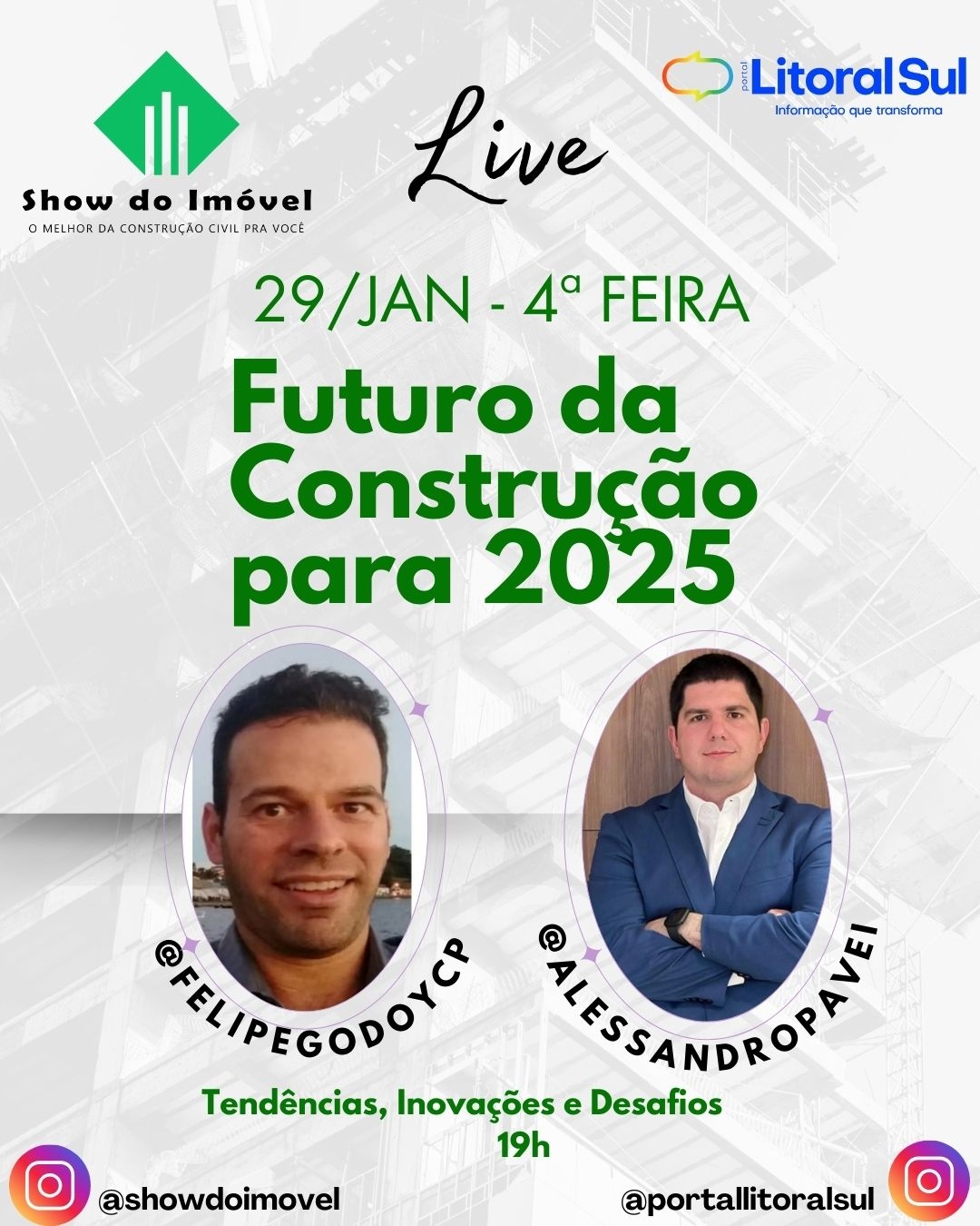 Tendências Mercado da Construção 2024 - Indicadores apresentados em Live